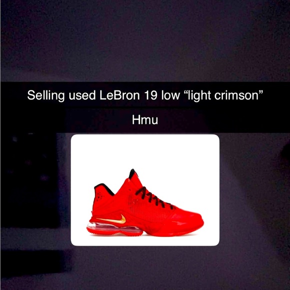 Used Nike LeBron 19 low light crimson (can offer) main image 5